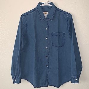 VINTAGE TALBOTS CHAMBRAY BUTTONED DOWN SHIRT SIZE 8
